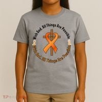 With God All Things Are Possible Multiple Sclerosis Awareness T-Shirt thumb 4