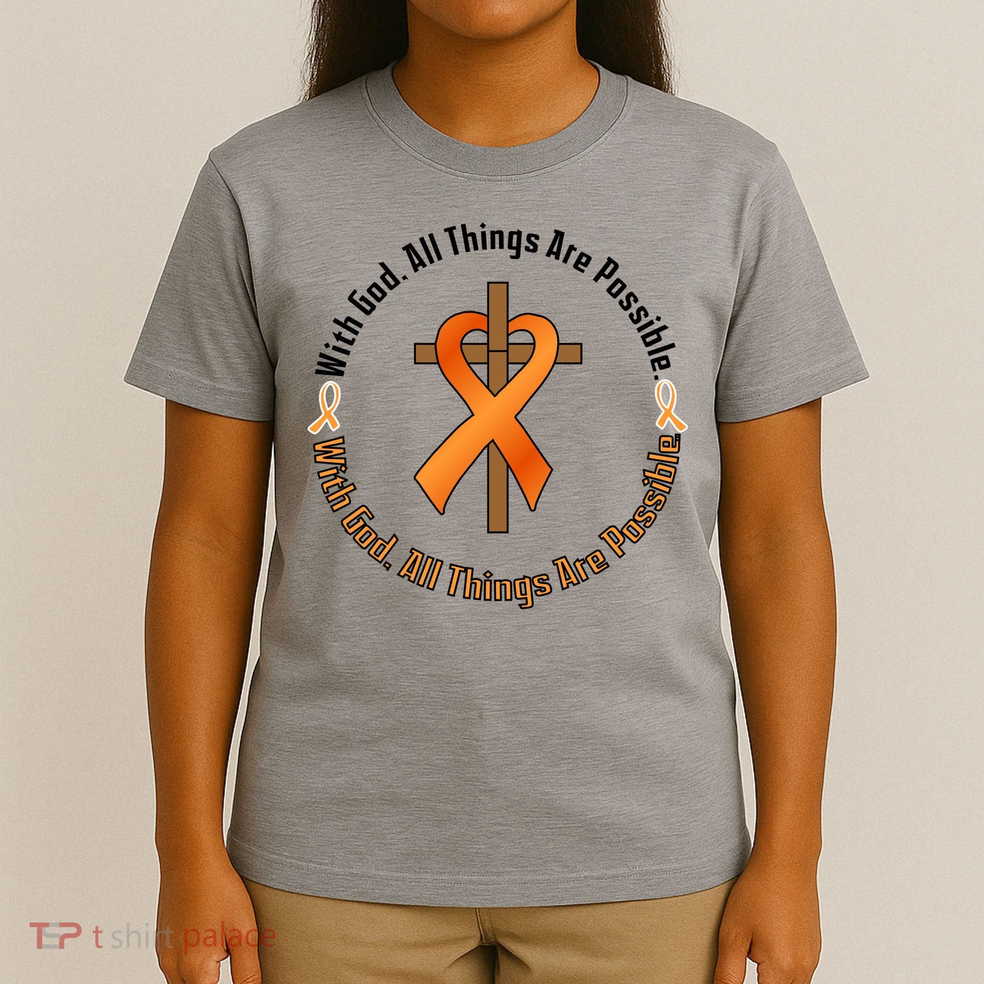 With God All Things Are Possible Multiple Sclerosis Awareness T-Shirt