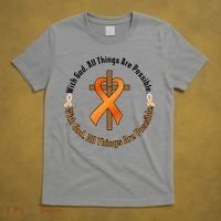 With God All Things Are Possible Multiple Sclerosis Awareness T-Shirt thumb 5