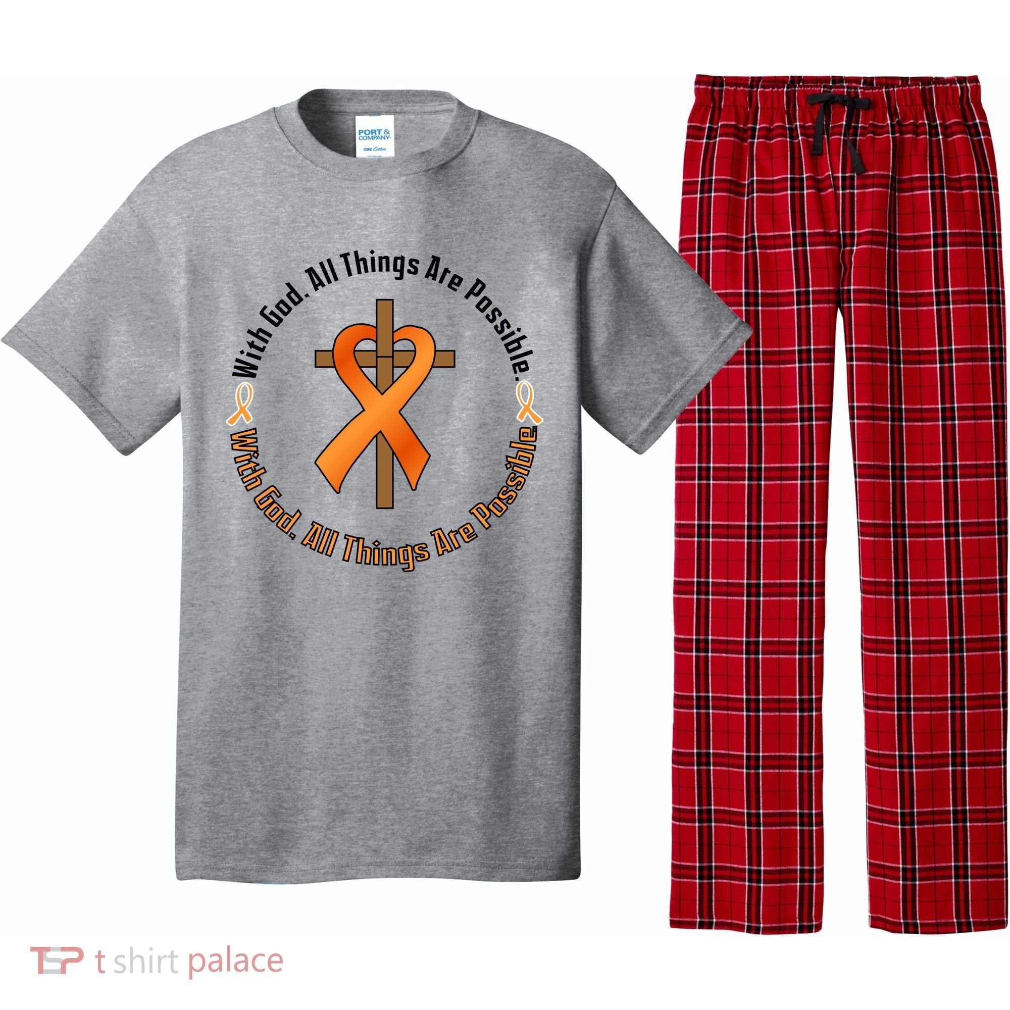 With God All Things Are Possible Multiple Sclerosis Awareness Pajama Set