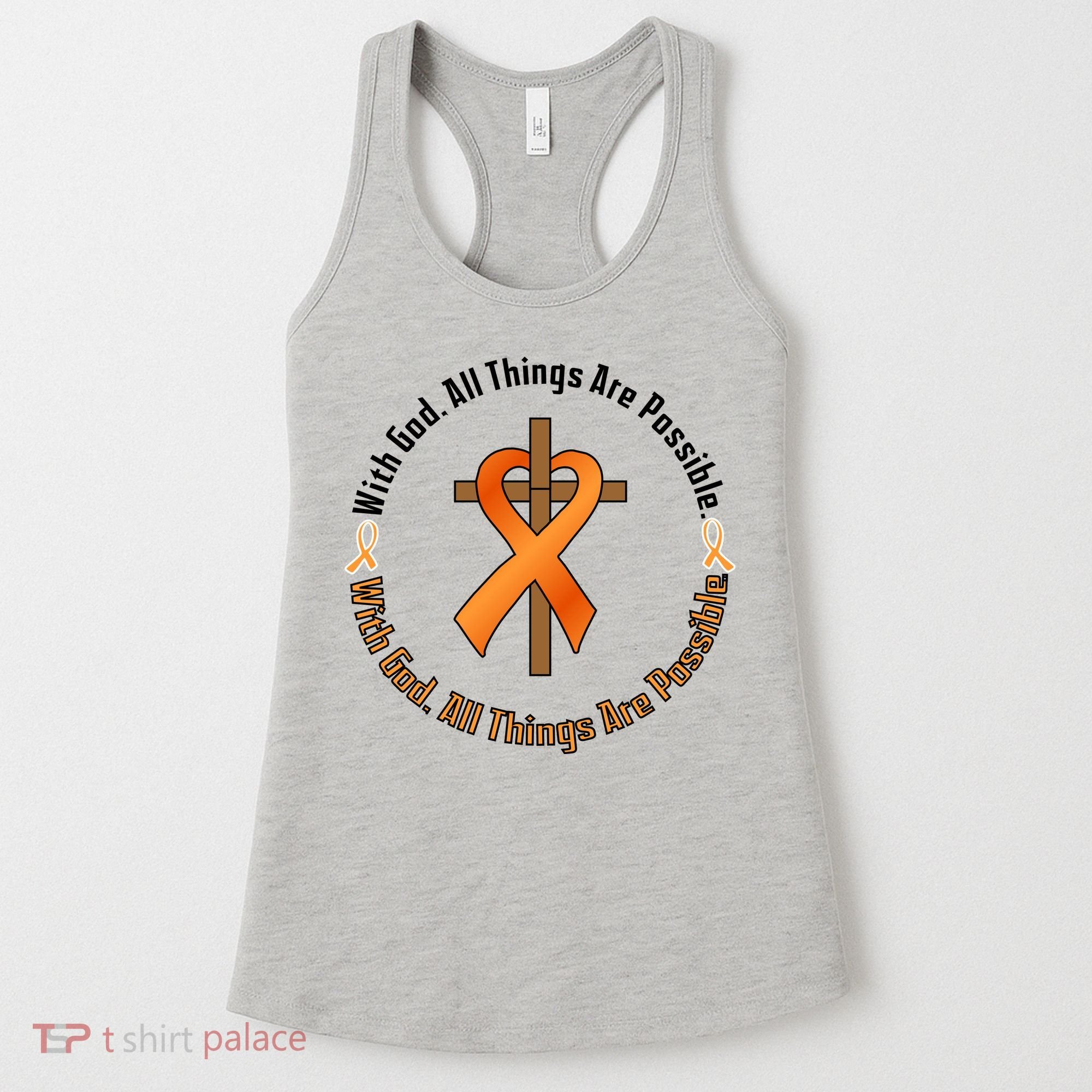 With God All Things Are Possible Multiple Sclerosis Awareness Women's Tank Top