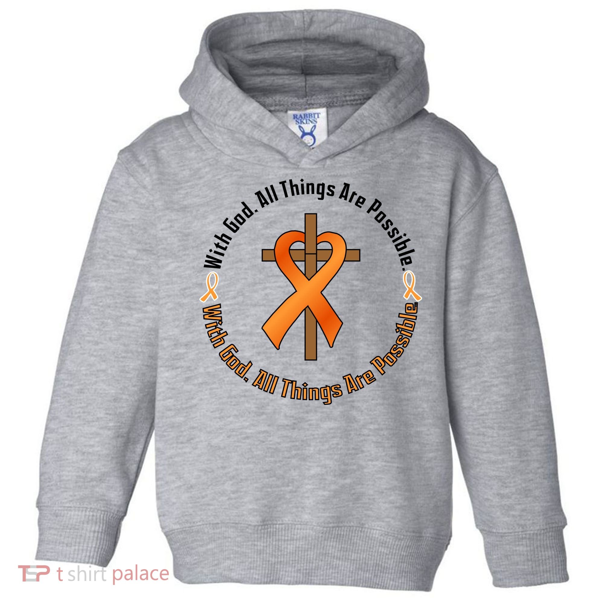 With God All Things Are Possible Multiple Sclerosis Awareness Toddler Hoodie