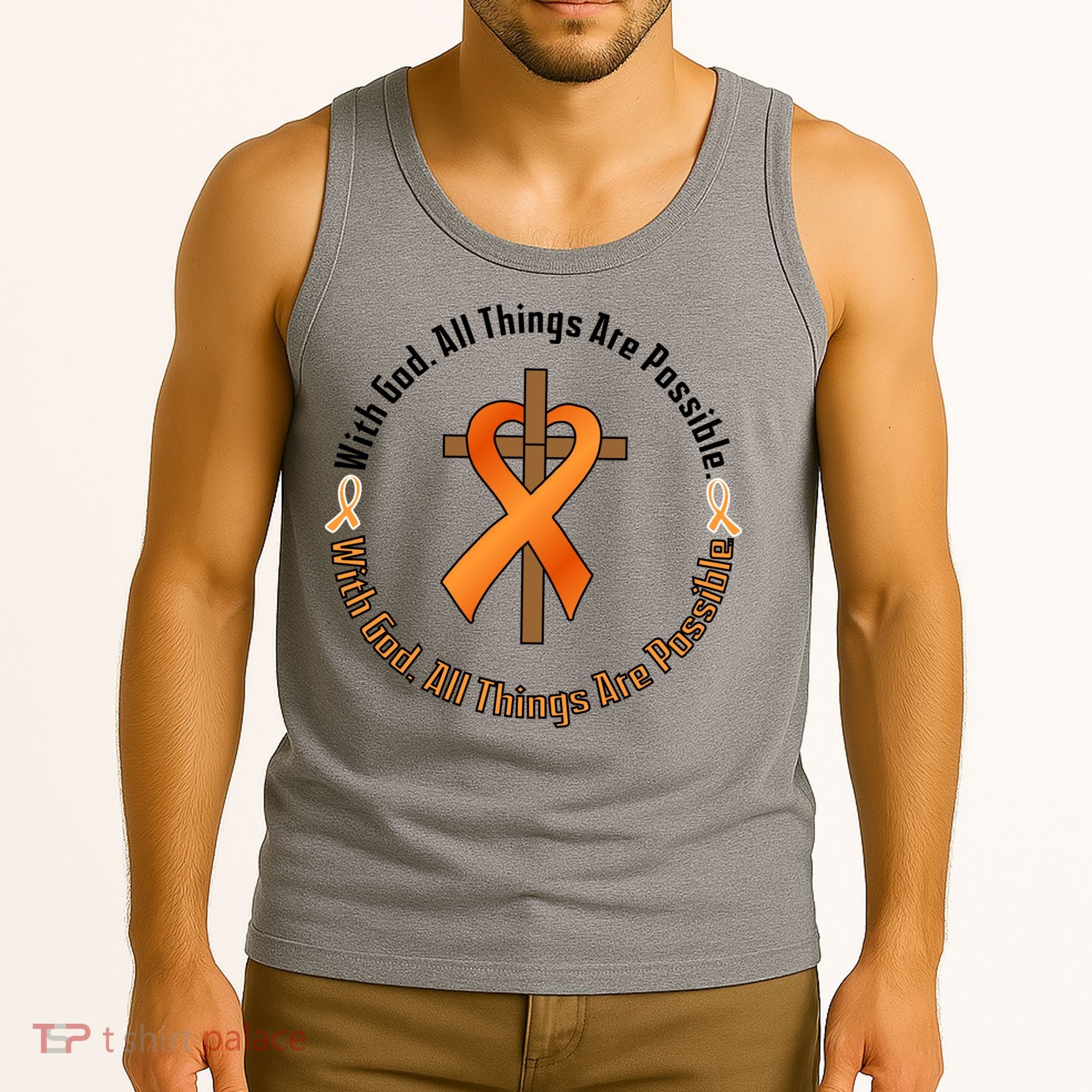 With God All Things Are Possible Multiple Sclerosis Awareness Tank Top