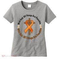 With God All Things Are Possible Multiple Sclerosis Awareness Women's T-Shirt thumb 0
