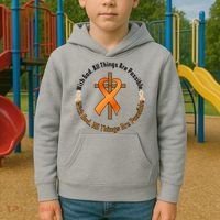 With God All Things Are Possible Multiple Sclerosis Awareness Kids Hoodie thumb 2