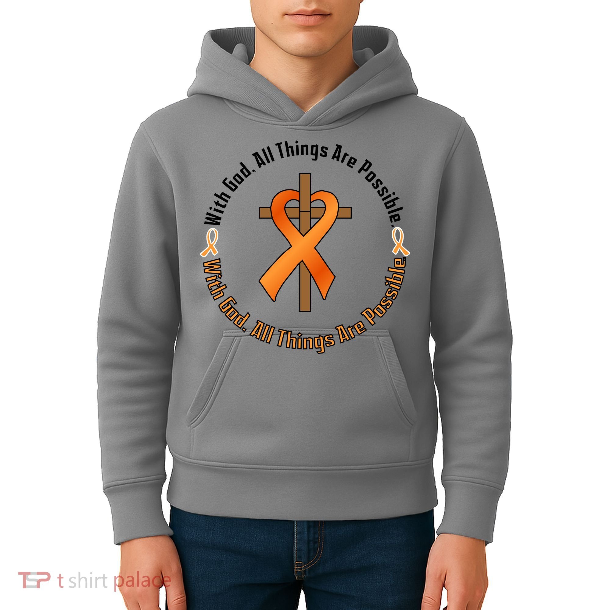 With God All Things Are Possible Multiple Sclerosis Awareness Kids Hoodie