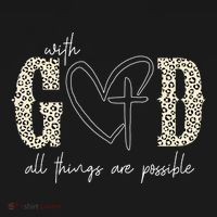 With God All Things Are Possible Cross Heart Apron thumb 3