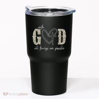 With God All Things Are Possible Cross Heart Tumbler thumb 0