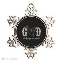 With God All Things Are Possible Cross Heart Ornament thumb 0