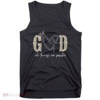 With God All Things Are Possible Cross Heart Tank Top thumb 0