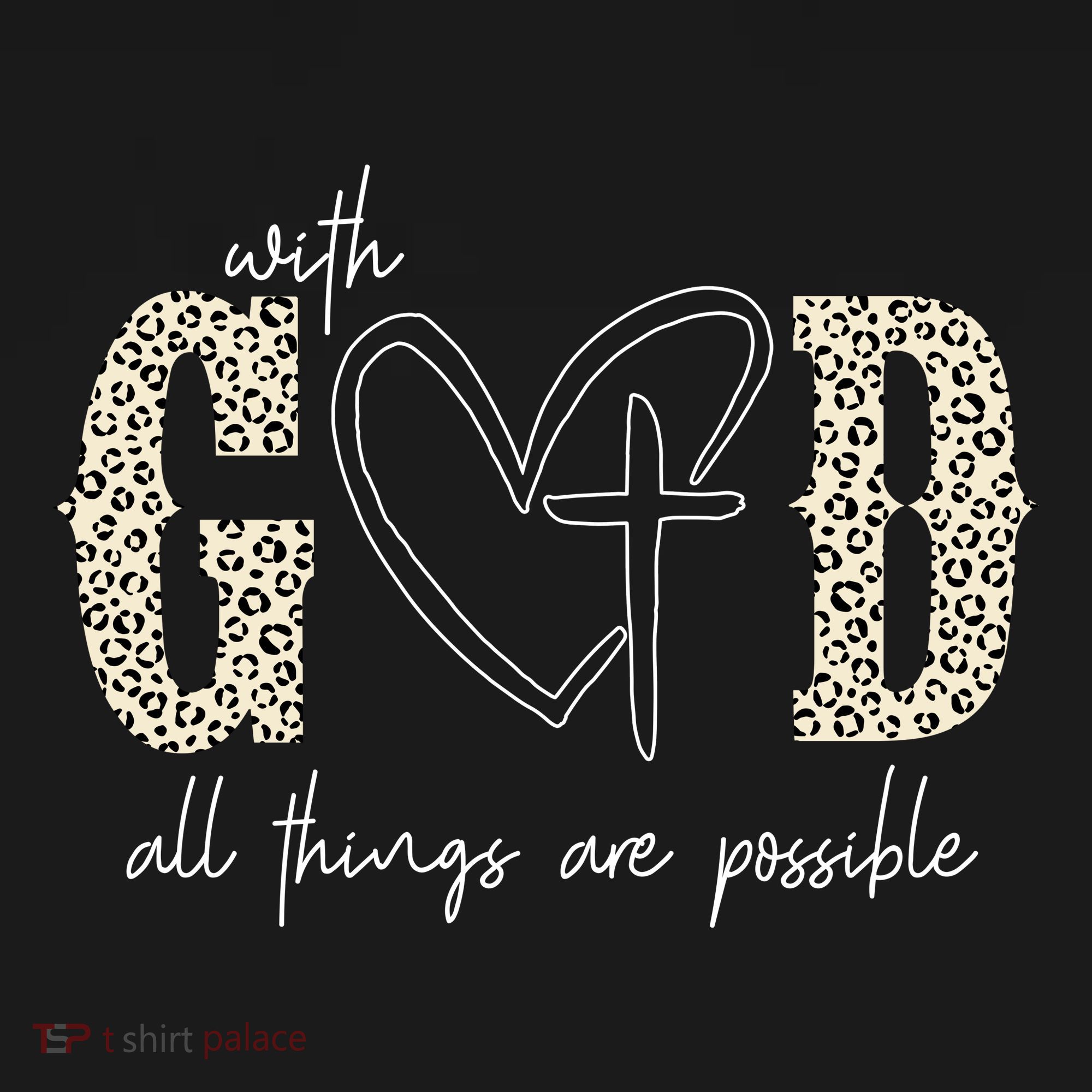 With God All Things Are Possible Cross Heart Kids Sweatshirt