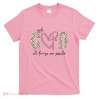 With God All Things Are Possible Cross Heart T-Shirt thumb 0