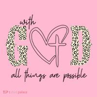 With God All Things Are Possible Cross Heart Coaster thumb 2