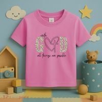 With God All Things Are Possible Cross Heart Toddler T-Shirt thumb 3