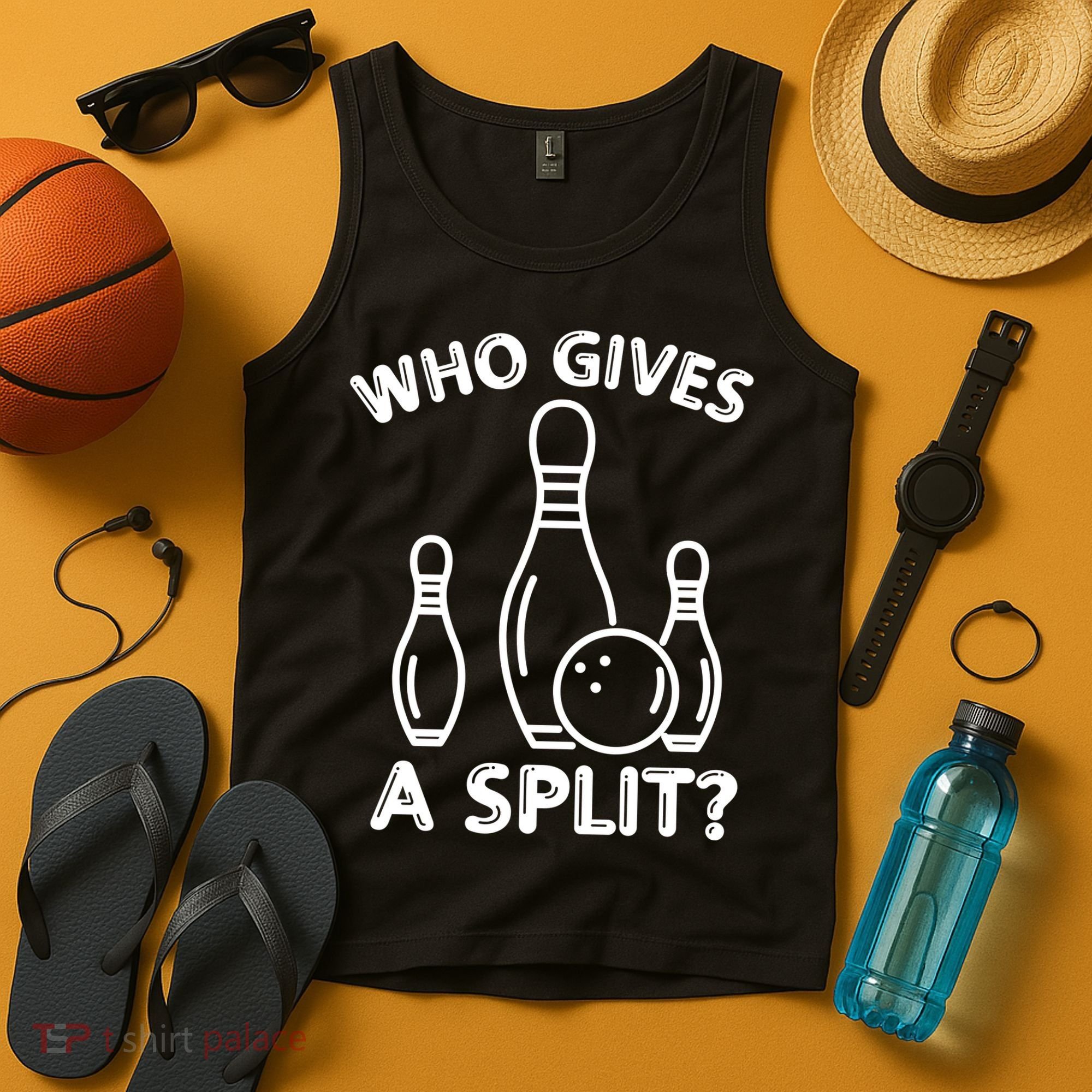 Who Gives A Split Funny Bowling Balls Tank Top