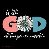 With God All Things Are Possible Bucket Hat thumb 4