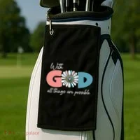 With God All Things Are Possible Golf Towel thumb 2