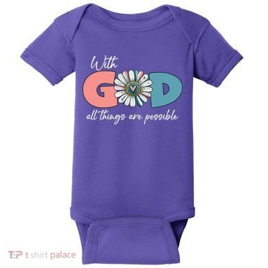 With God All Things Are Possible Baby Bodysuit