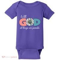 With God All Things Are Possible Baby Bodysuit thumb 0