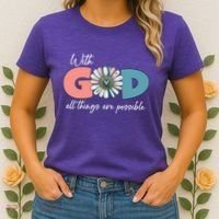 With God All Things Are Possible Women's T-Shirt thumb 2
