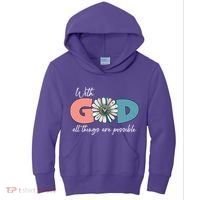 With God All Things Are Possible Kids Hoodie thumb 0