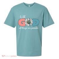 With God All Things Are Possible Sueded Cloud Jersey T-Shirt thumb 0