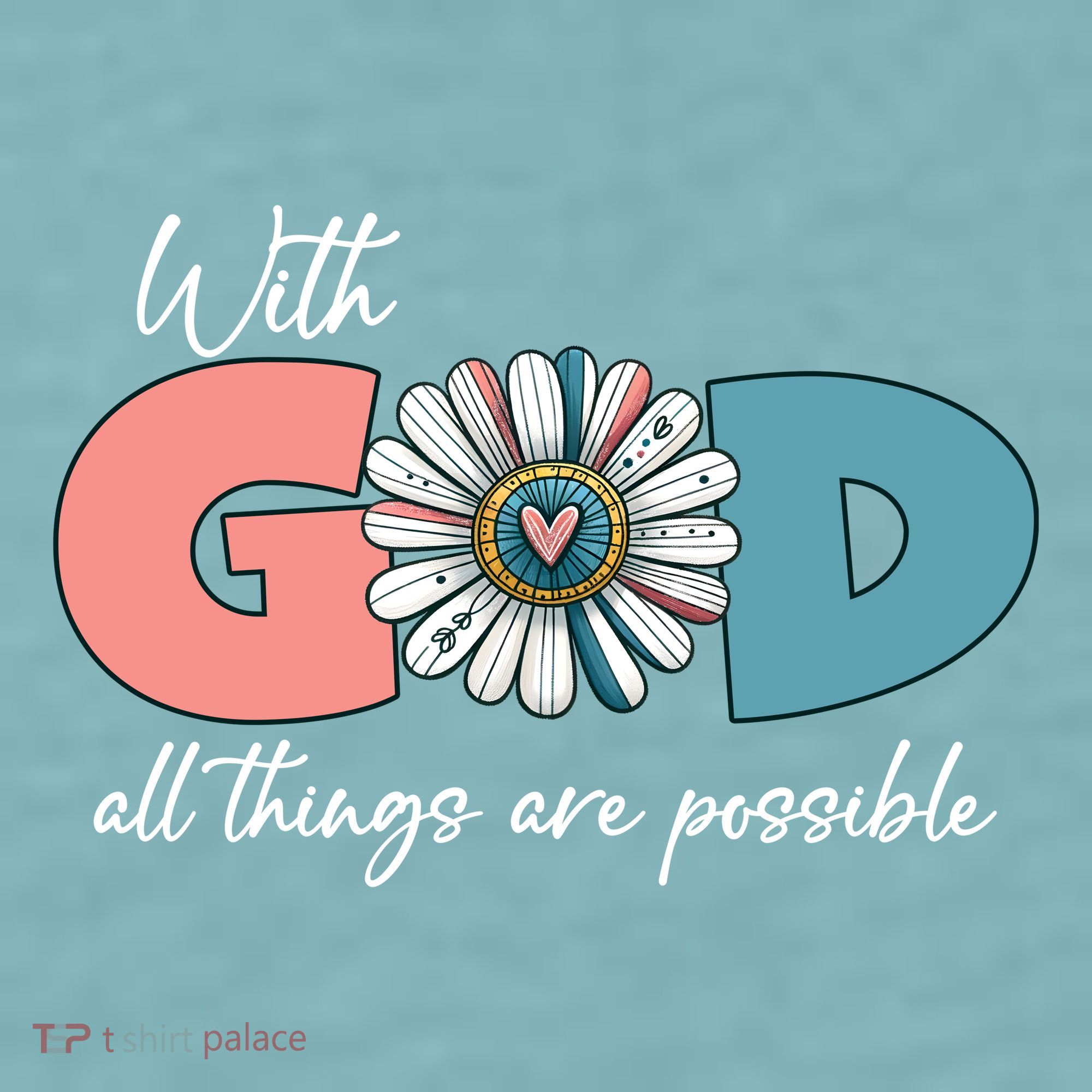With God All Things Are Possible Sueded Cloud Jersey T-Shirt