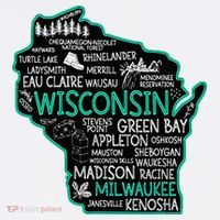 Wisconsin Green Bay Osseo Kenosha Racine Milwaukee Map Women's Hoodie thumb 2