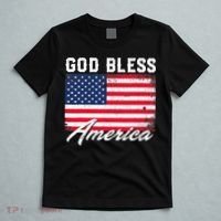 Wo God Bless America USA Flag 4th Of July Patriotic V-Neck T-Shirt thumb 5