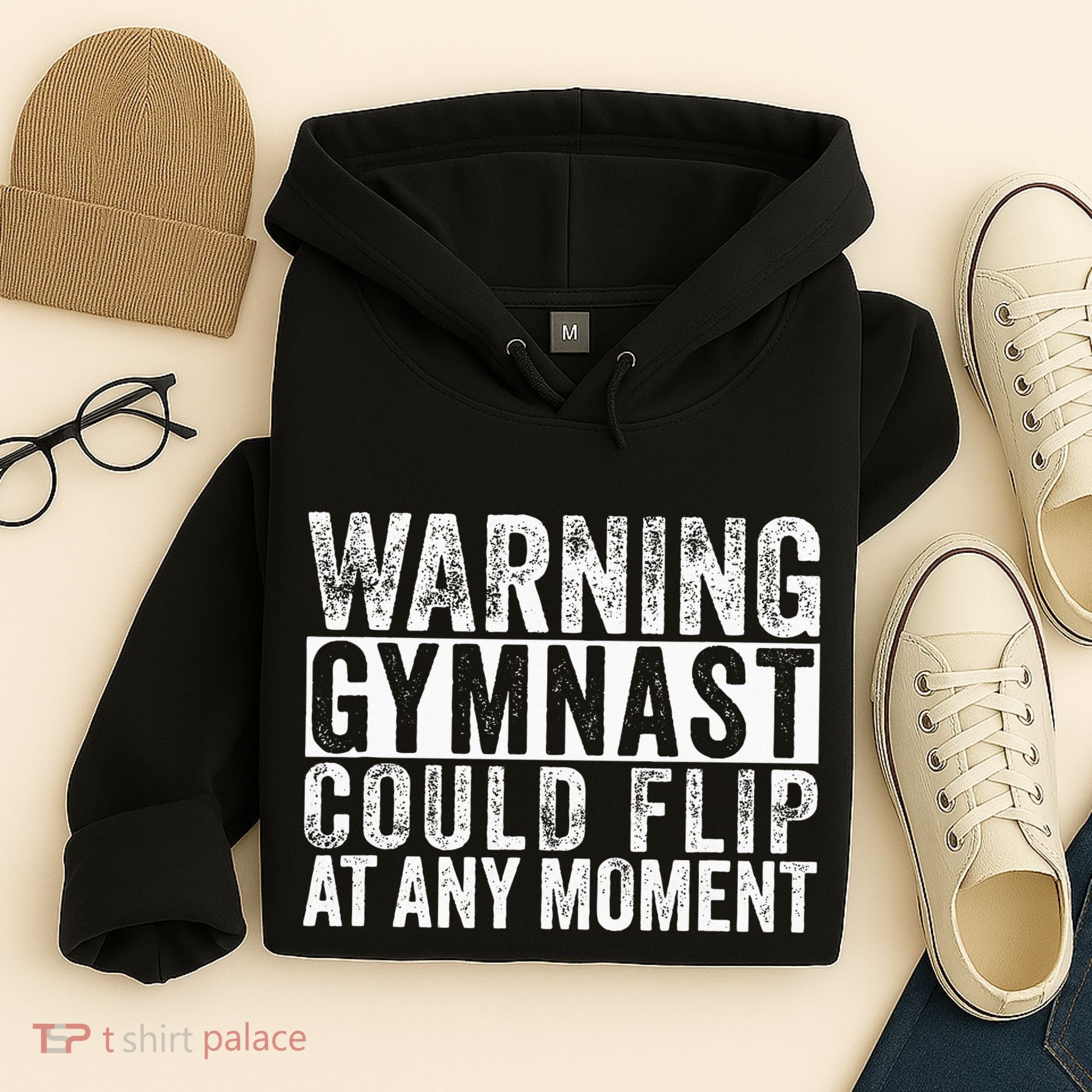Warning Gymnast Could Flip Funny Gymnastics Hoodie