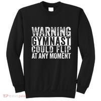 Warning Gymnast Could Flip Funny Gymnastics Sweatshirt thumb 0