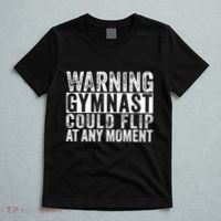 Warning Gymnast Could Flip Funny Gymnastics T-Shirt thumb 5