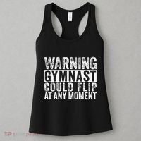 Warning Gymnast Could Flip Funny Gymnastics Women's Tank Top thumb 3