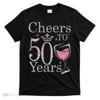 Women Gift Cheers To 50 Years 1969 50Th Birthday Gift For Womens T-Shirt thumb 0
