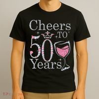 Women Gift Cheers To 50 Years 1969 50Th Birthday Gift For Womens T-Shirt thumb 3
