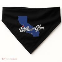 Willow Glen California San Jose Ca Map USA-Made Doggie Bandana thumb 0
