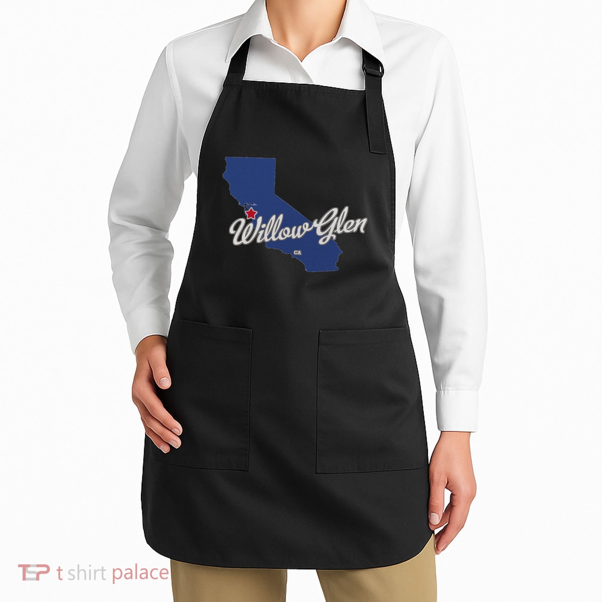 Willow Glen California San Jose Ca Map Apron