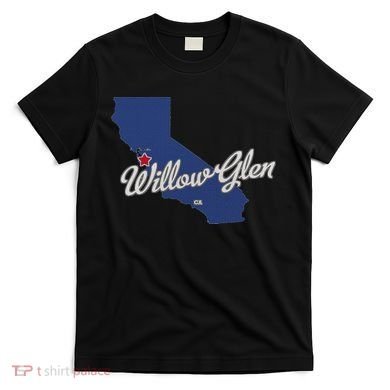 Willow Glen California San Jose Ca Map T-Shirt