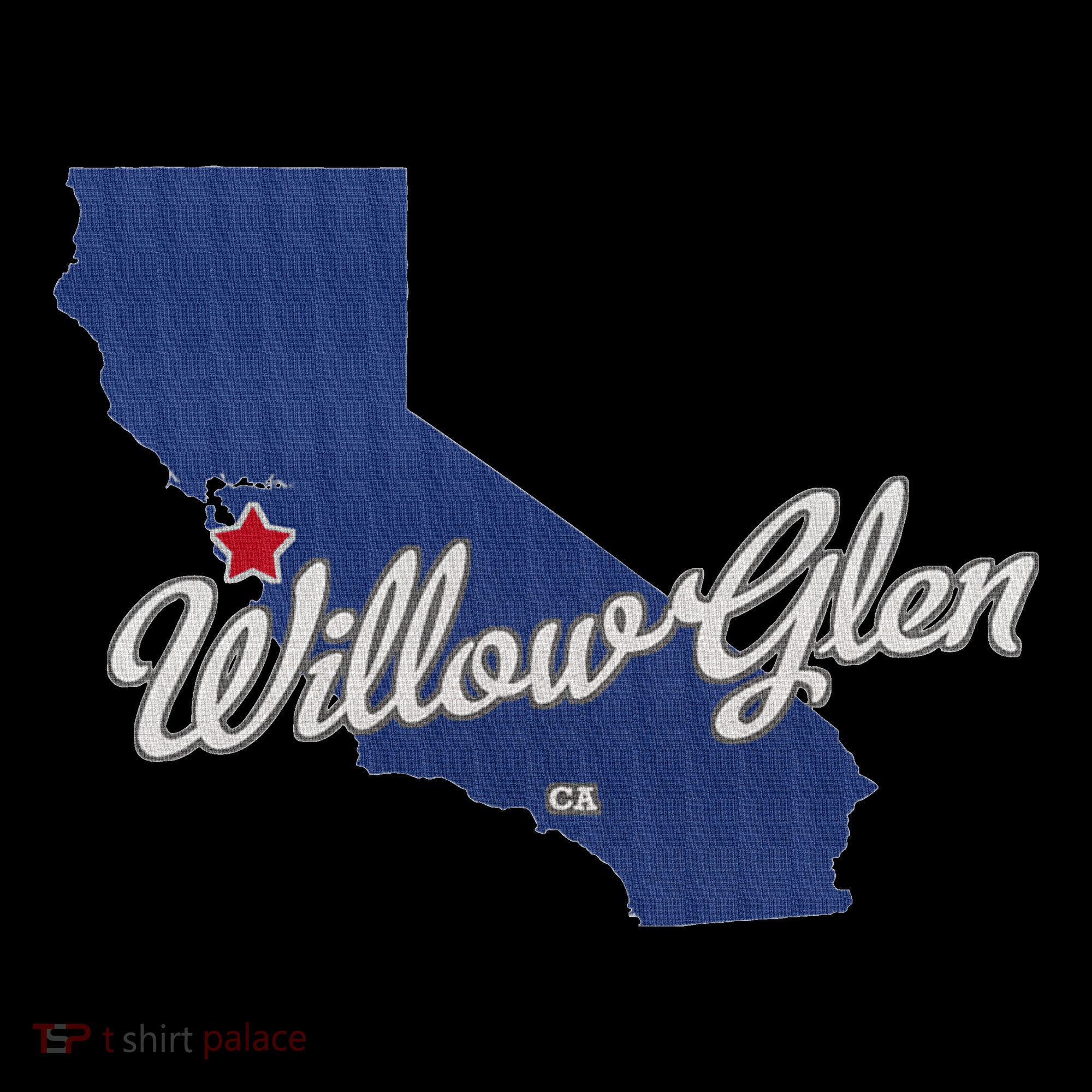 Willow Glen California San Jose Ca Map Women's Hoodie