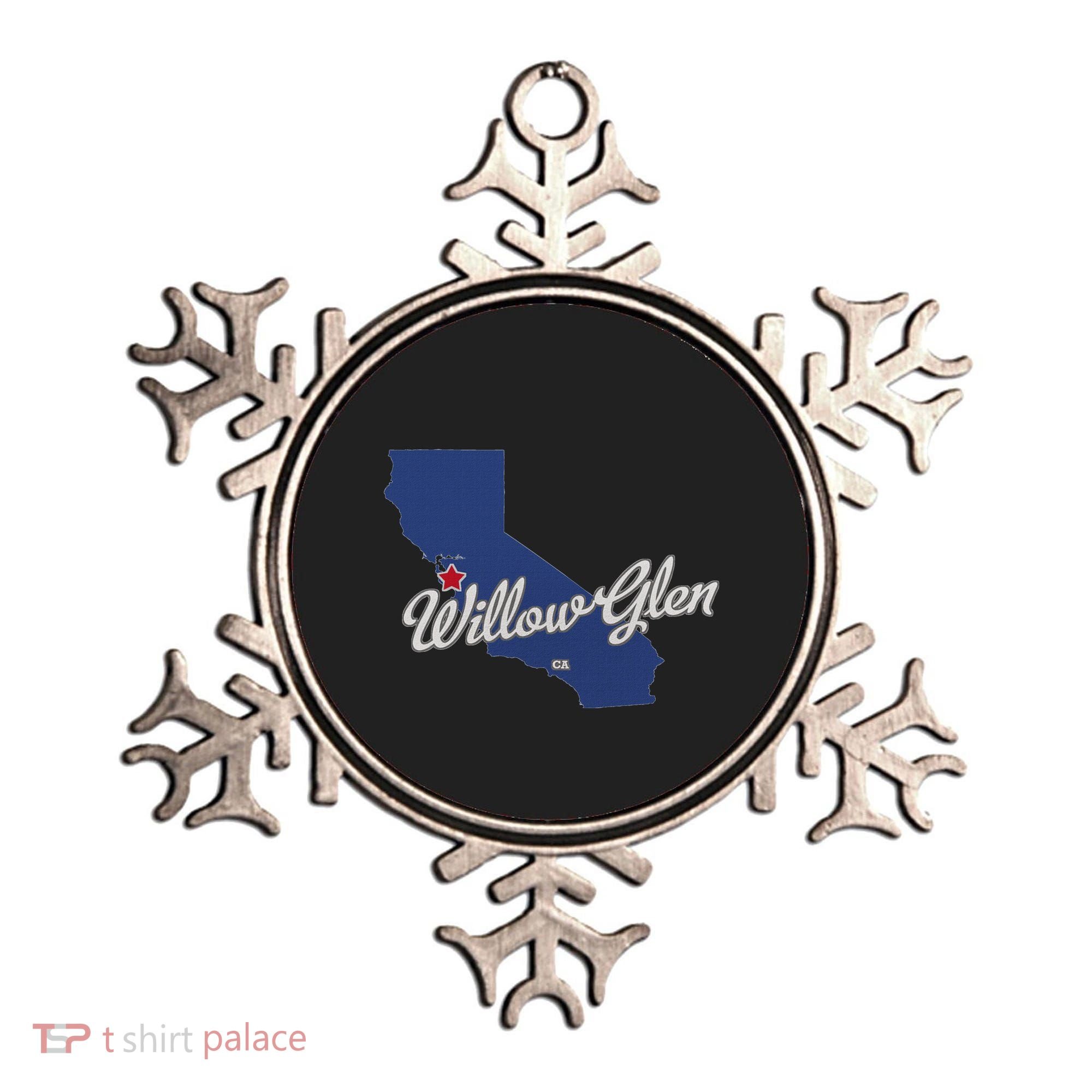 Willow Glen California San Jose Ca Map Ornament