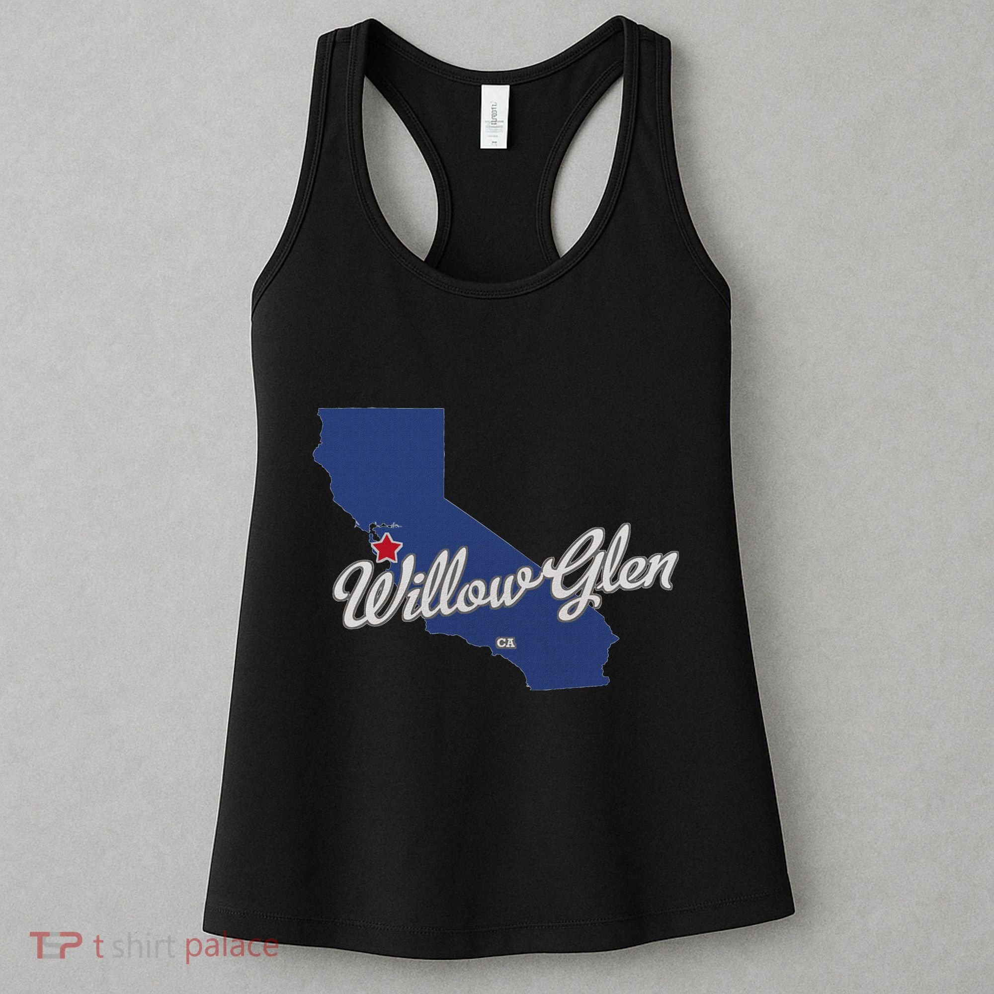 Willow Glen California San Jose Ca Map Women's Tank Top