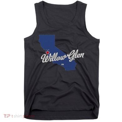 Willow Glen California San Jose Ca Map Tank Top