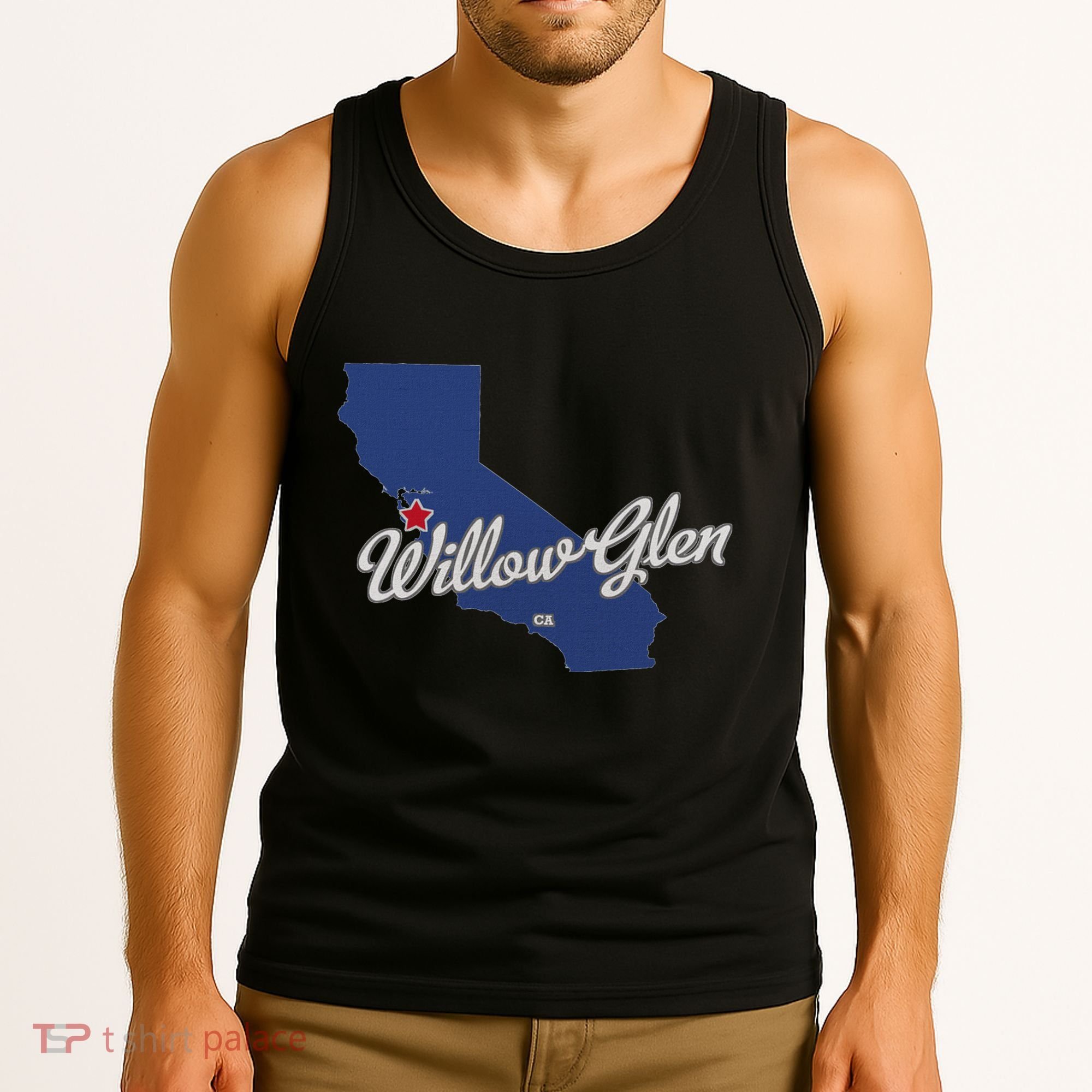 Willow Glen California San Jose Ca Map Tank Top