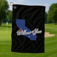 Willow Glen California San Jose Ca Map Golf Towel thumb 1