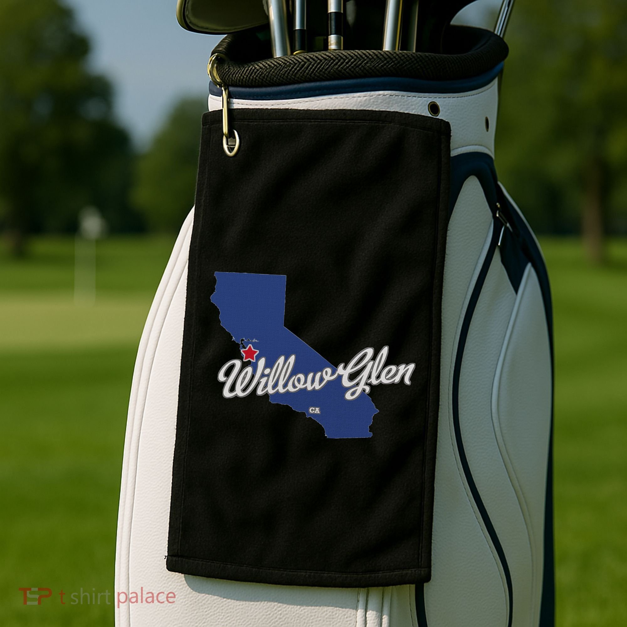 Willow Glen California San Jose Ca Map Golf Towel