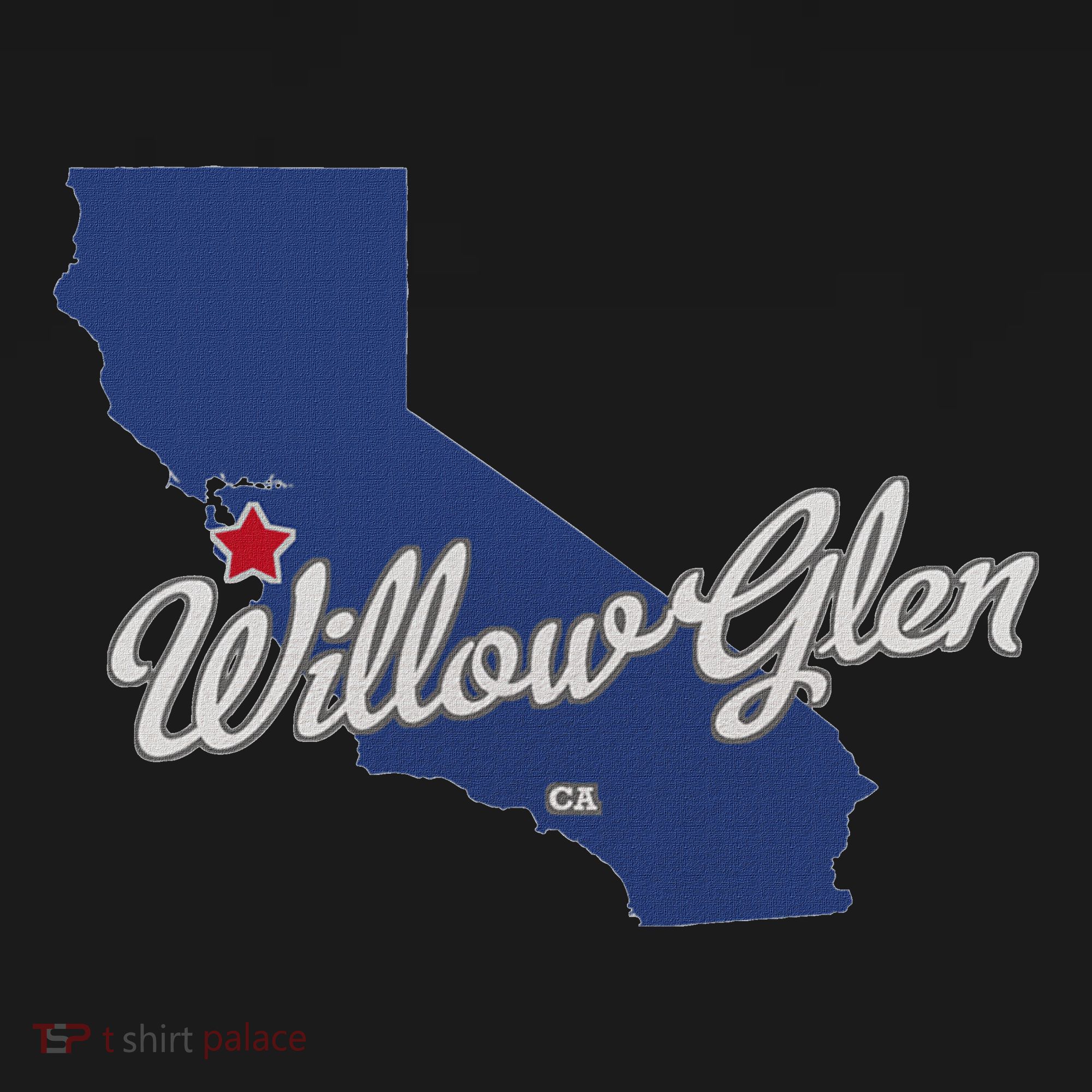 Willow Glen California San Jose Ca Map Toddler T-Shirt