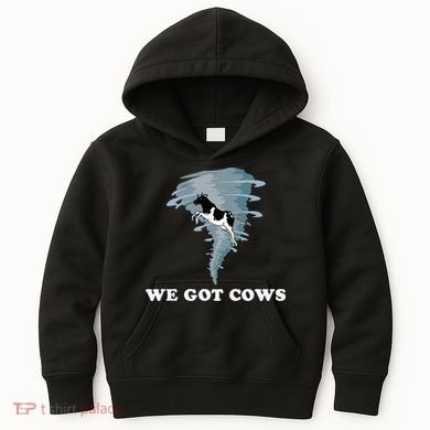 We Got Cows Tornado Chaser Kids Hoodie