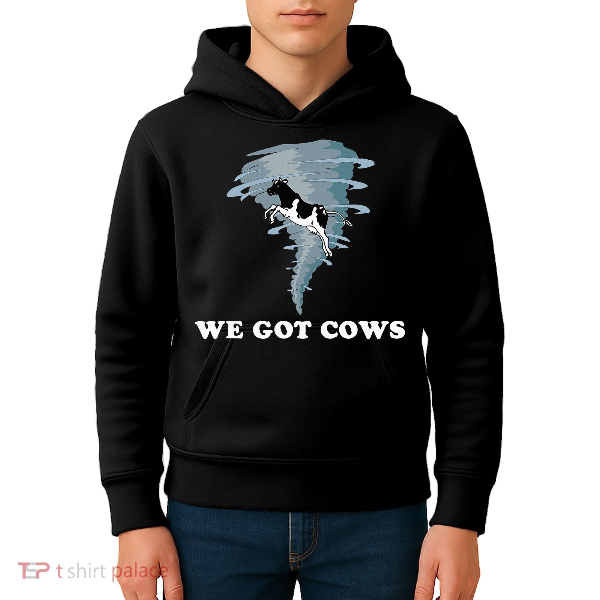 We Got Cows Tornado Chaser Kids Hoodie