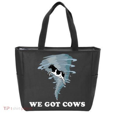 We Got Cows Tornado Chaser Tote Bag