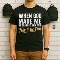 When God Created Me When God Made Me Funny God T-Shirt thumb 6